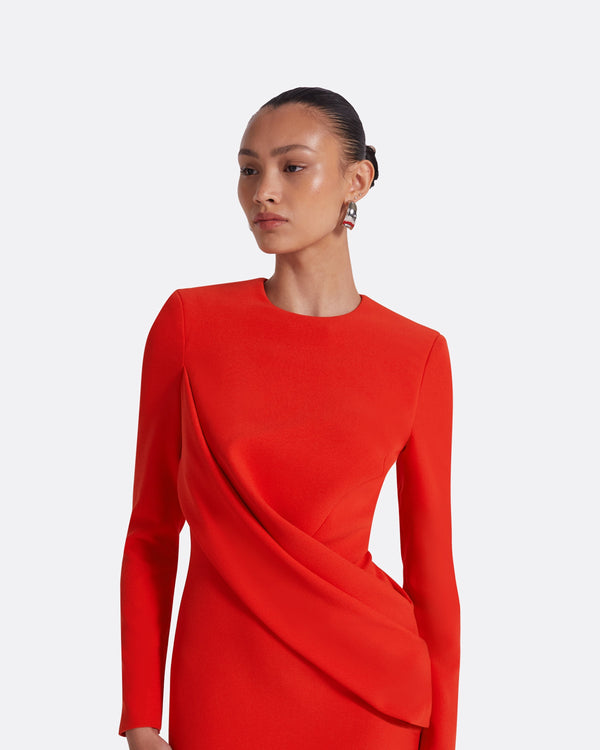 Safiyaa Louna Scarlet Red Long Dress