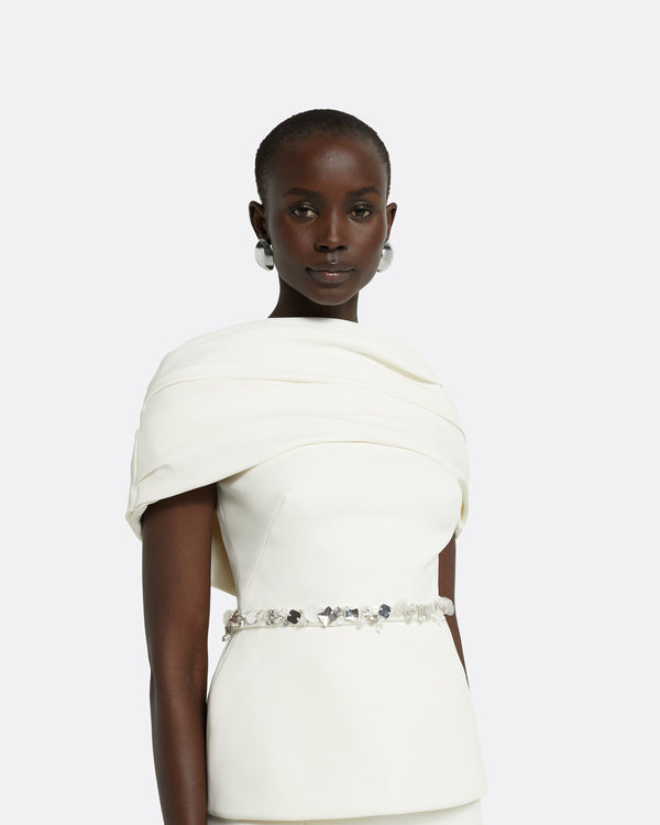 Safiyaa Loura Ivory Embroidered Top