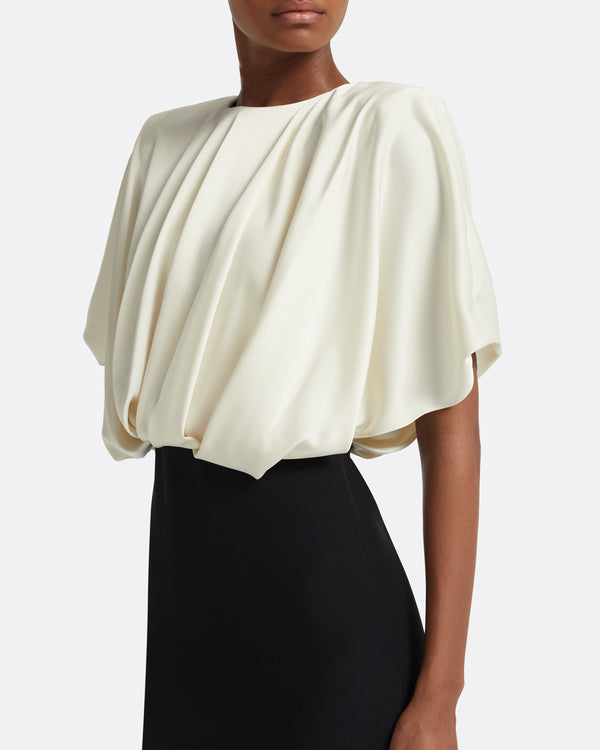 Safiyaa Lucinda Long Dress In Black & Ivory