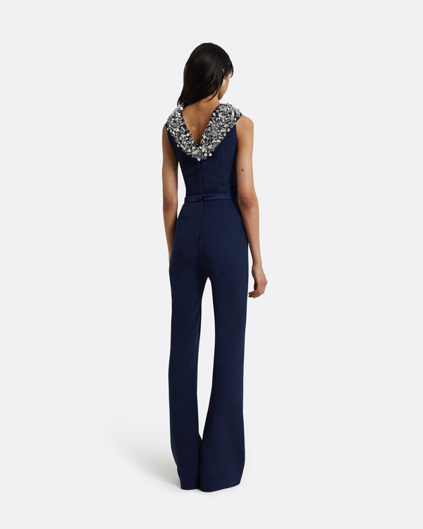 Safiyaa Luna Maritime Embroidered Jumpsuit