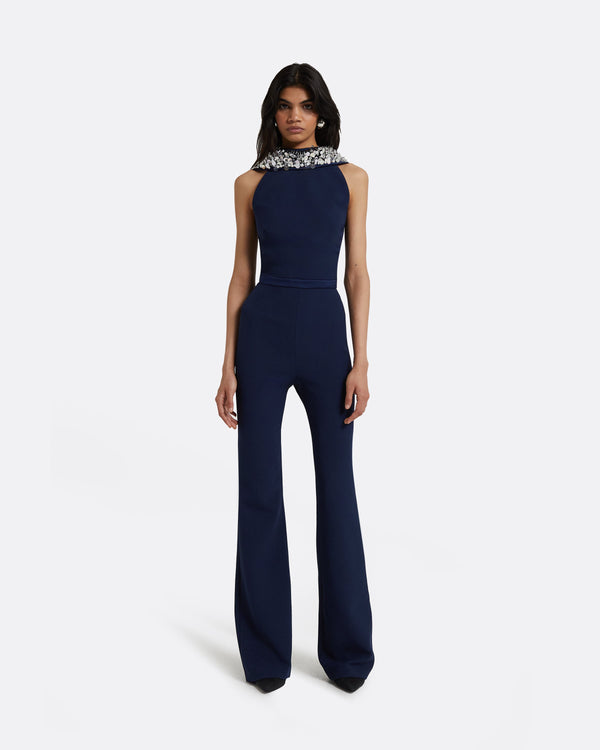 safiyaa Luna Maritime Embroidered Jumpsuit