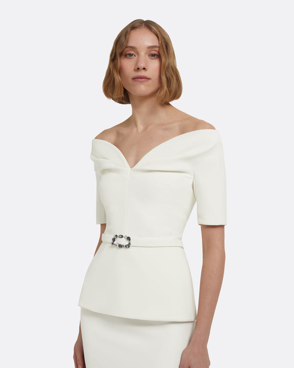 Safiyaa Lyddie Top In Ivory