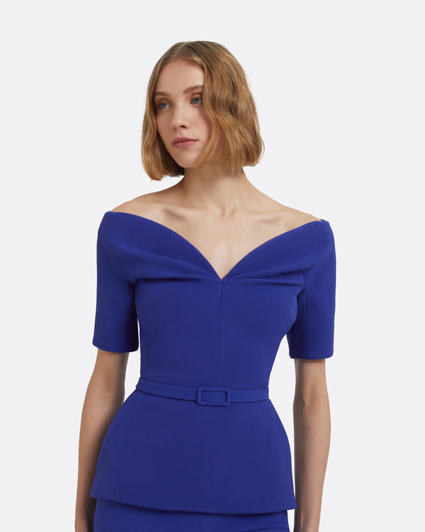 Safiyaa Lyddie Top In Skiathos Blue