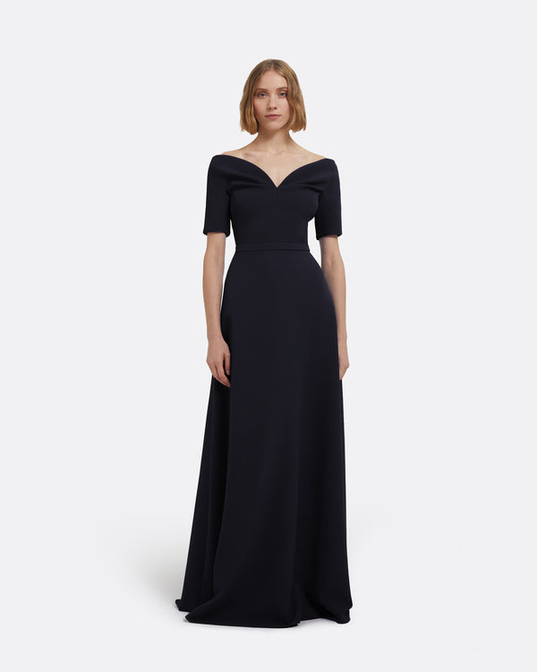 safiyaa Lydia Midnight Navy Long Dress