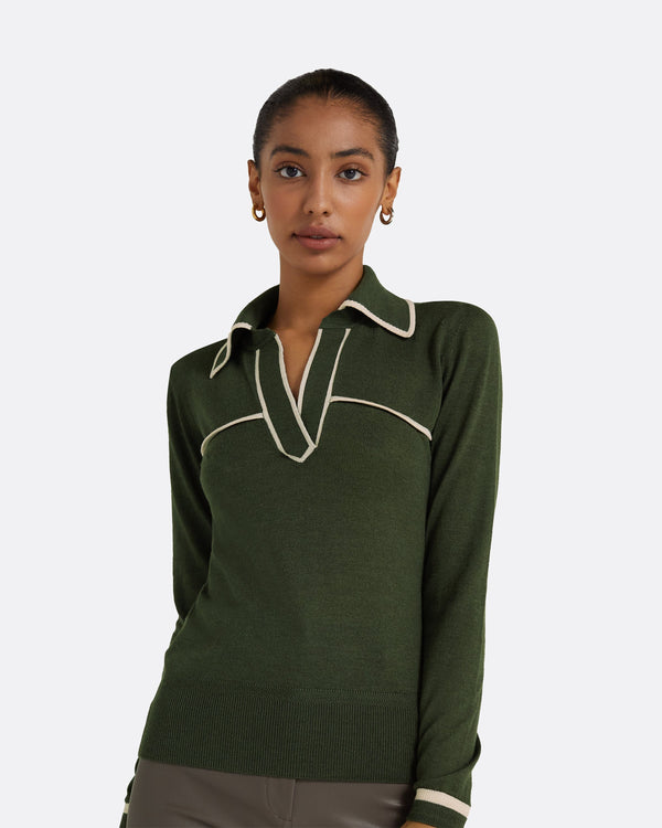 Safiyaa Lydie Seaweed & Powder Knit