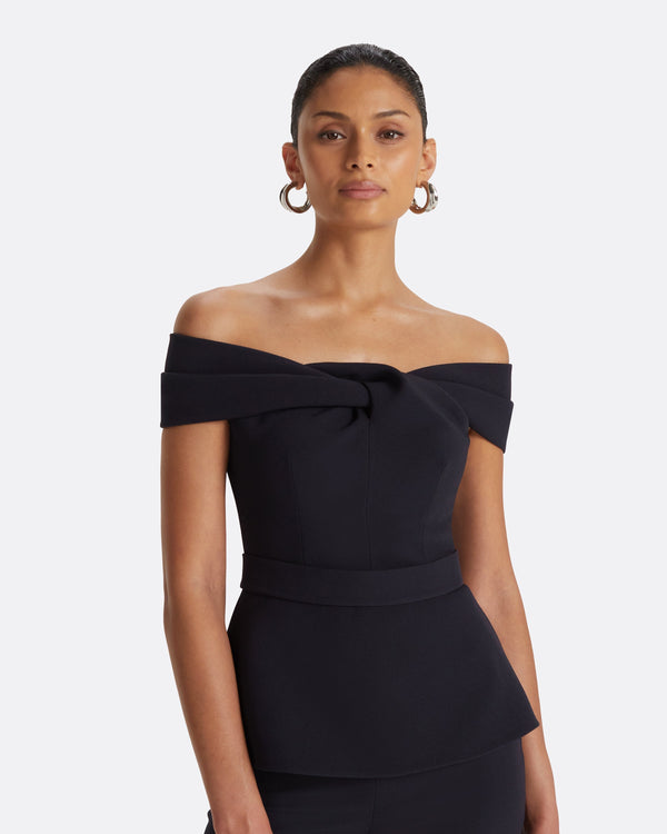 Safiyaa Mabel Midnight Navy Top