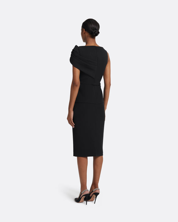 Safiyaa Mabila Black Midi Dress
