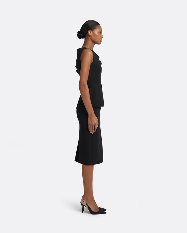 Safiyaa Mabila Black Midi Dress