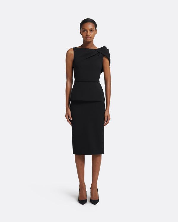 safiyaa Mabila Black Midi Dress