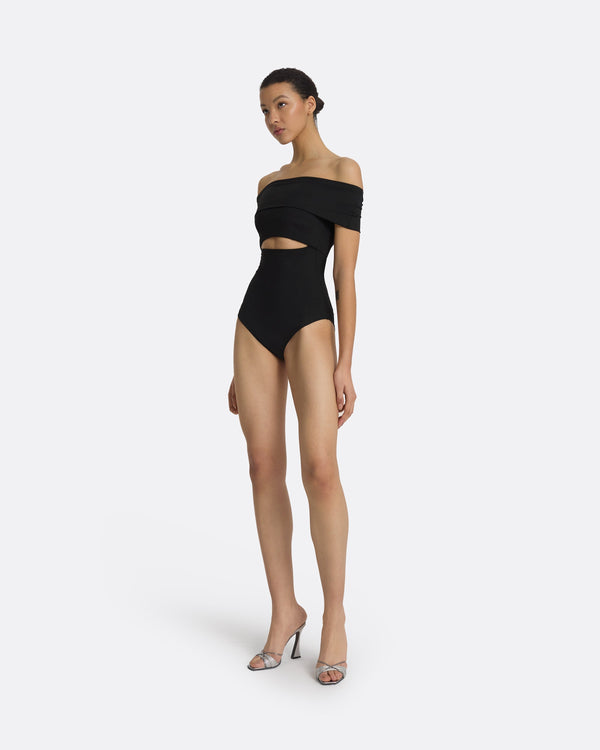 Safiyaa Maira Black Swimsuit