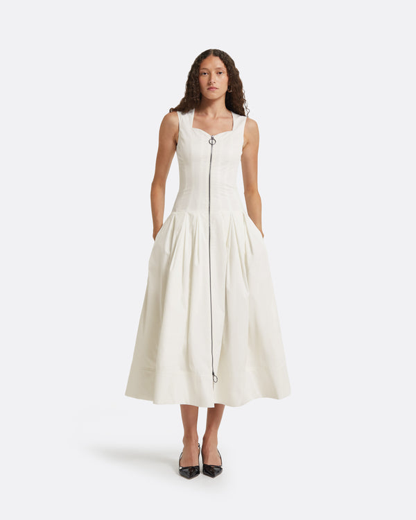 safiyaa Marilyn Ivory Midi Dress