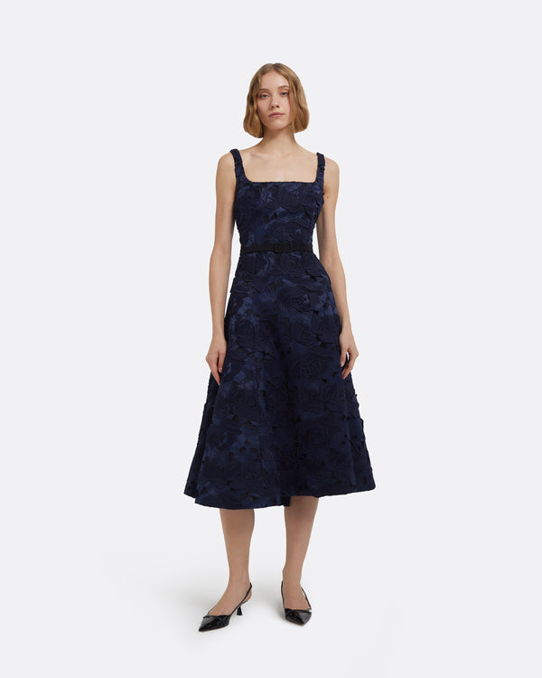 safiyaa Marnie Midi Dress in Black and Navy