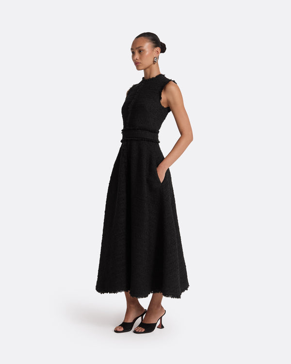 Safiyaa Mary Black Midi Dress