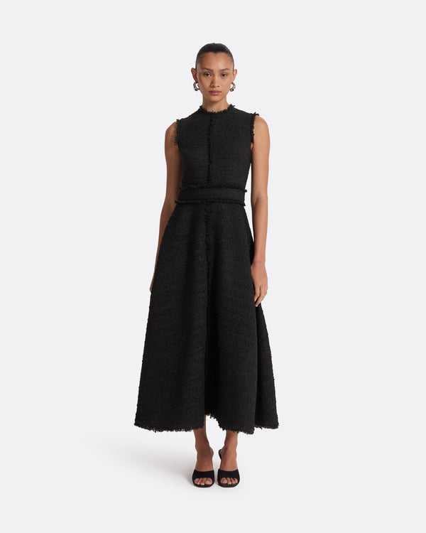 safiyaa Mary Black Midi Dress