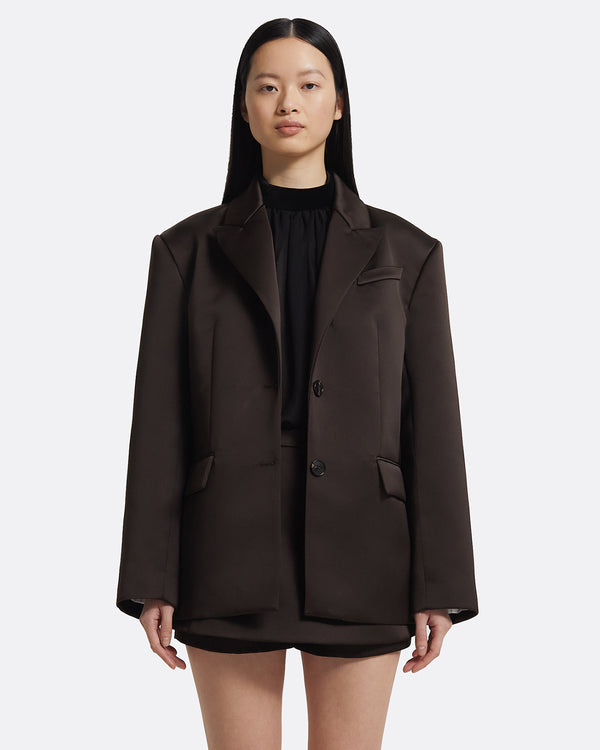 safiyaa Maurissa Jacket in Peat Brown