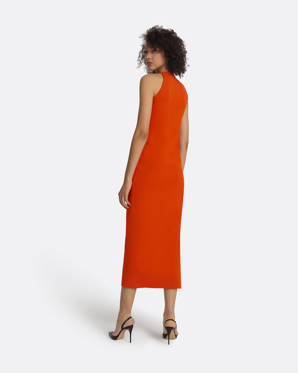 Safiyaa Medoran Walnut Knit Midi Dress