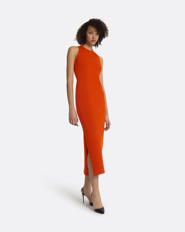 Safiyaa Medoran Walnut Knit Midi Dress