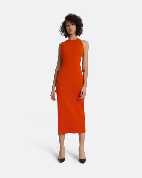 safiyaa Medoran Walnut Knit Midi Dress