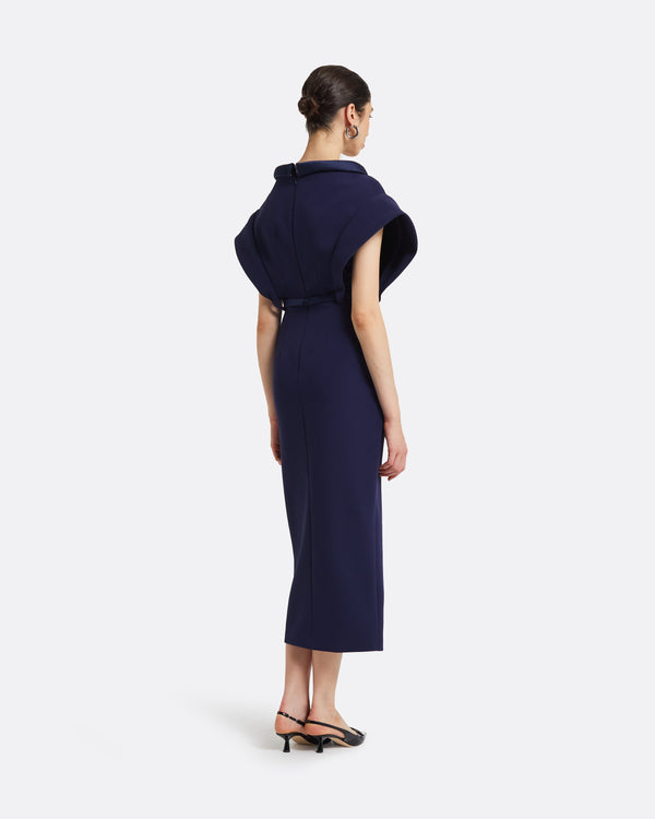 Safiyaa Meral Azurite Blue Midi Dress