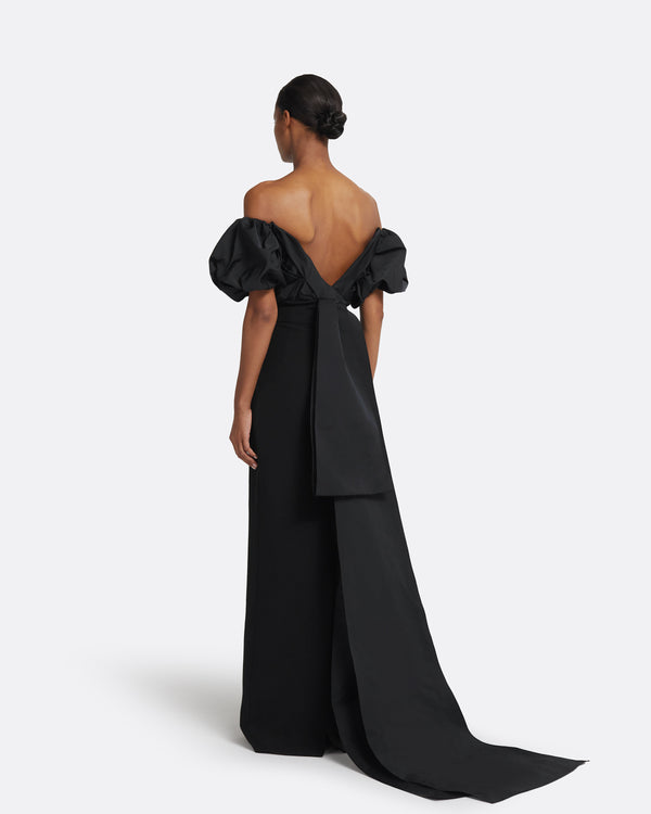 Safiyaa Milia Black Long Dress