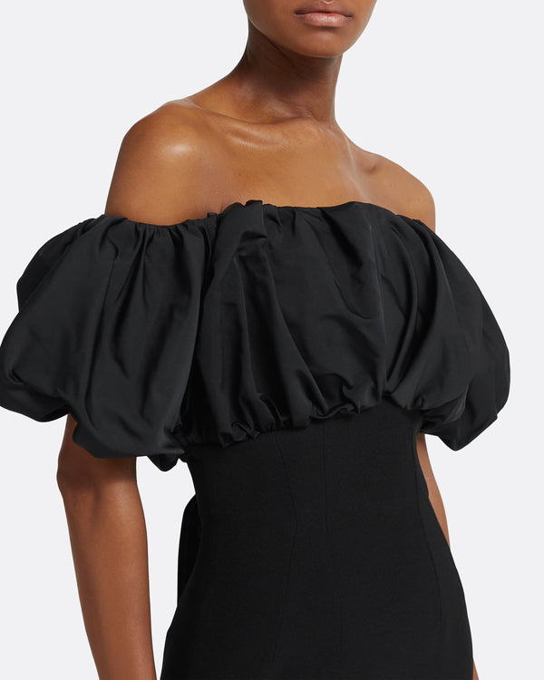 Safiyaa Milia Black Long Dress