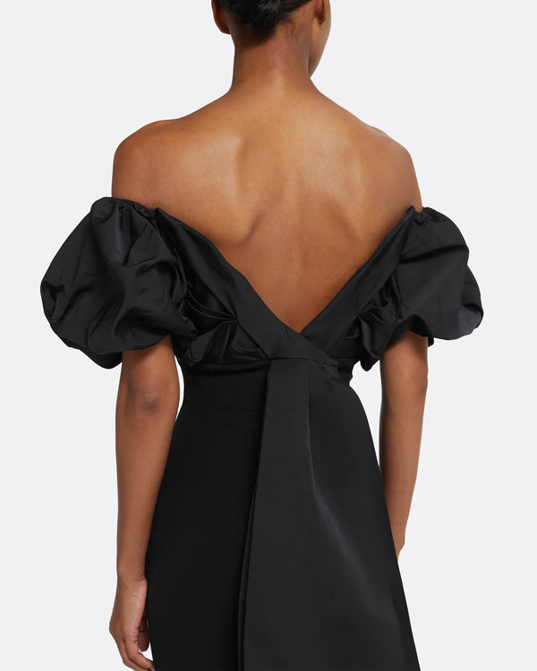 Safiyaa Milia Black Long Dress