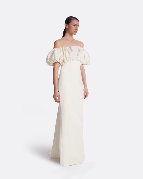 Safiyaa Milia Ivory Long Dress