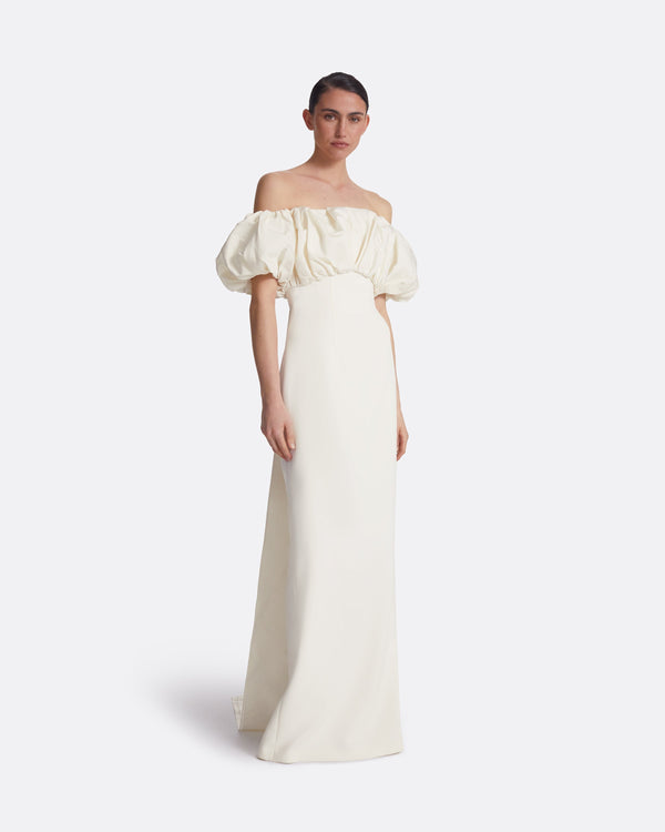 safiyaa Milia Ivory Long Dress