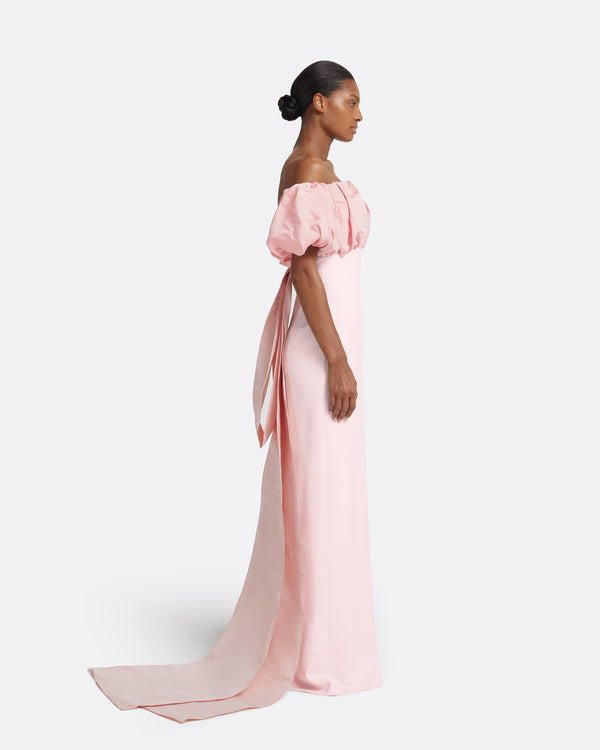 Safiyaa Milia Peony Blush Long Dress