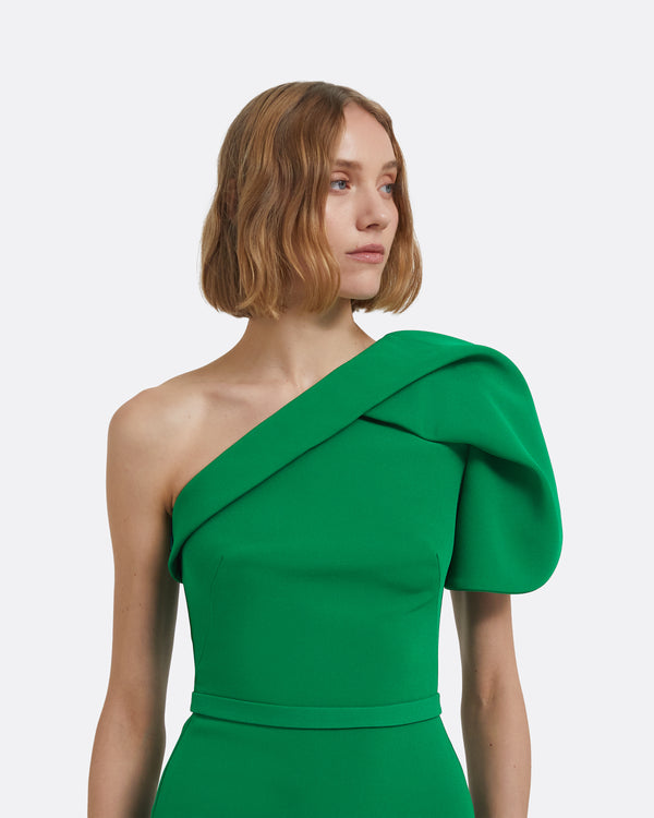 Safiyaa Millie Long Dress In Jewel Green