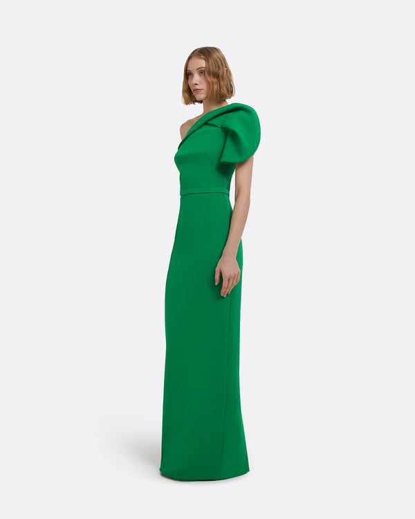 Safiyaa Millie Long Dress In Jewel Green