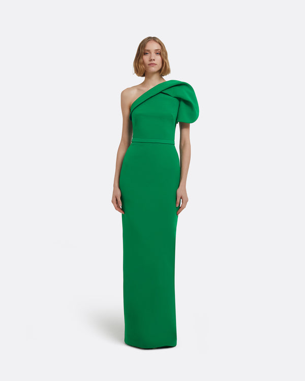 safiyaa Millie Long Dress in Jewel Green