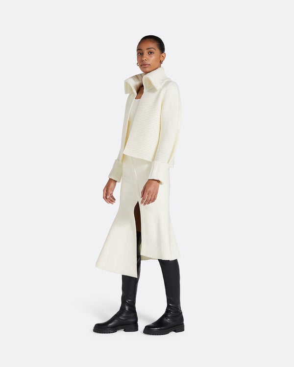 Safiyaa Mirielle Ivory Knit Cadigan