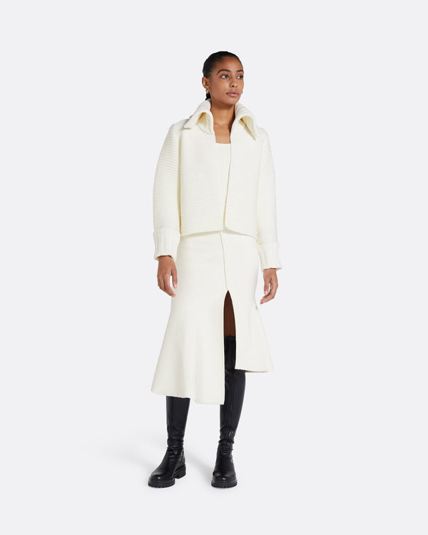 safiyaa Mirielle Ivory Knit Cadigan
