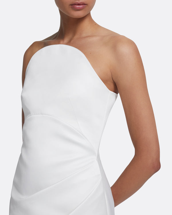 Safiyaa Misaki Long Dress In Porcelain