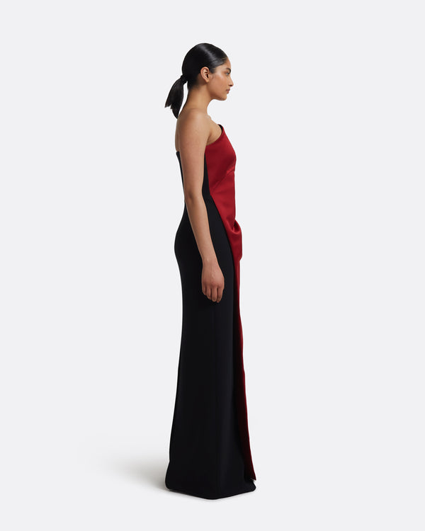 Safiyaa Misaki Long Dress In Swinton On Black