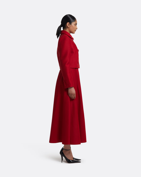 Safiyaa Miwa Skirt In Radiant Red