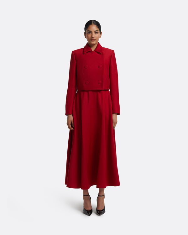 safiyaa Miwa Skirt in Radiant Red