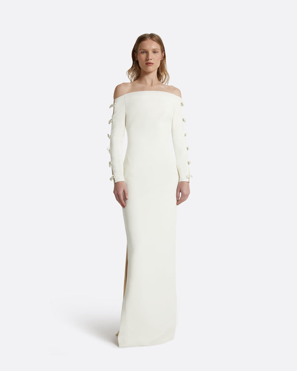 safiyaa Morag Ivory Long Dress