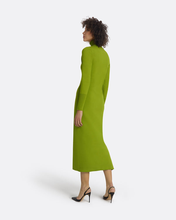 Safiyaa Myaree Olive Knit Midi Dress