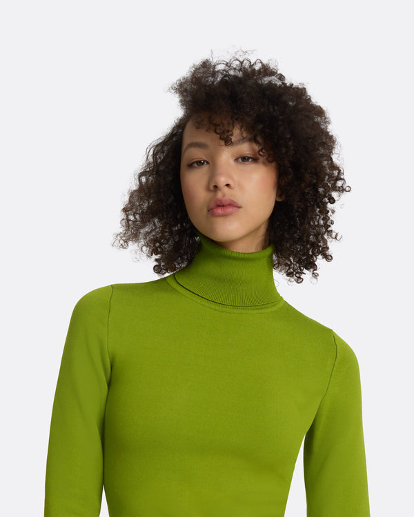 Safiyaa Myaree Olive Knit Midi Dress