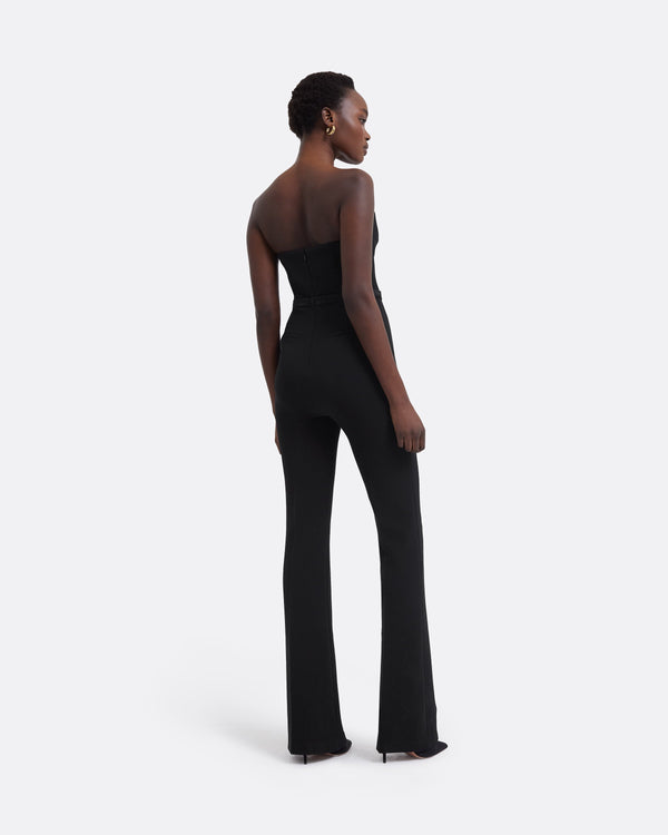 Safiyaa Myrine Black Jumpsuit With Belt
