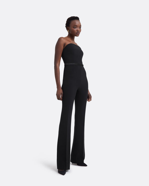 Safiyaa Myrine Black Jumpsuit With Belt