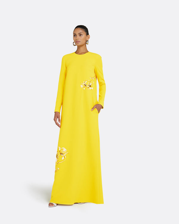 safiyaa Naima Canary Long Dress