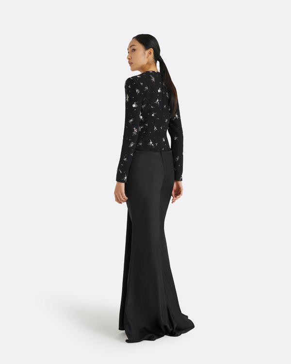 Safiyaa Naira Black Long Dress