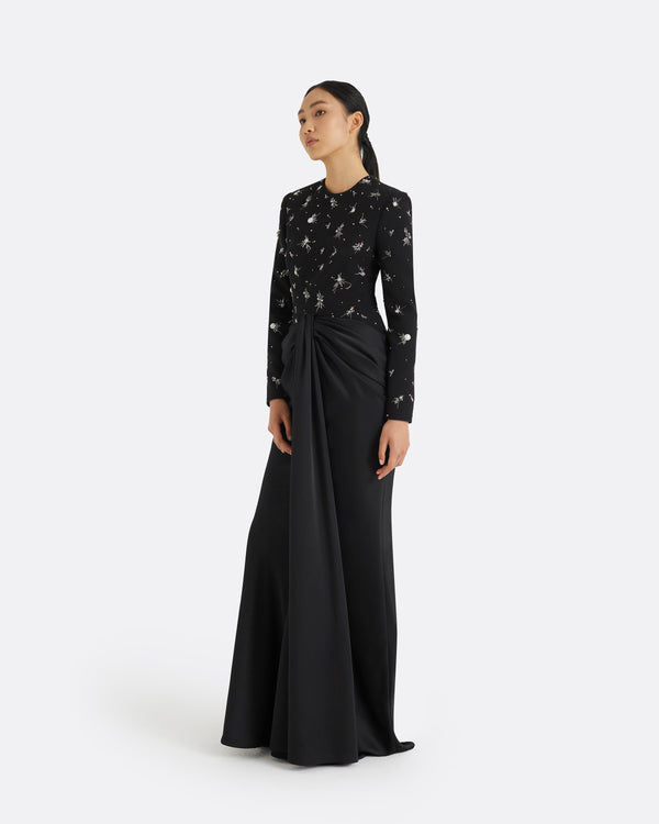 Safiyaa Naira Black Long Dress