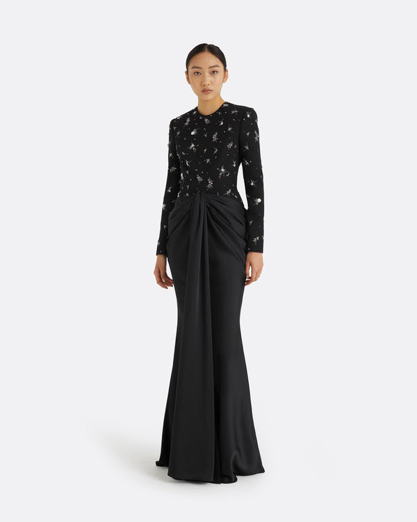 safiyaa Naira Black Long Dress