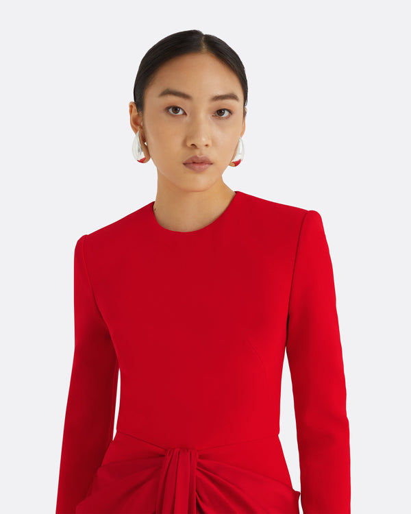 Safiyaa Naira Cherry Red Long Dress