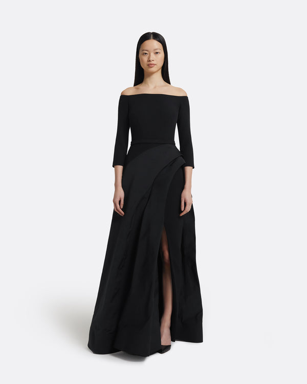 safiyaa Nila Long Dress in Black