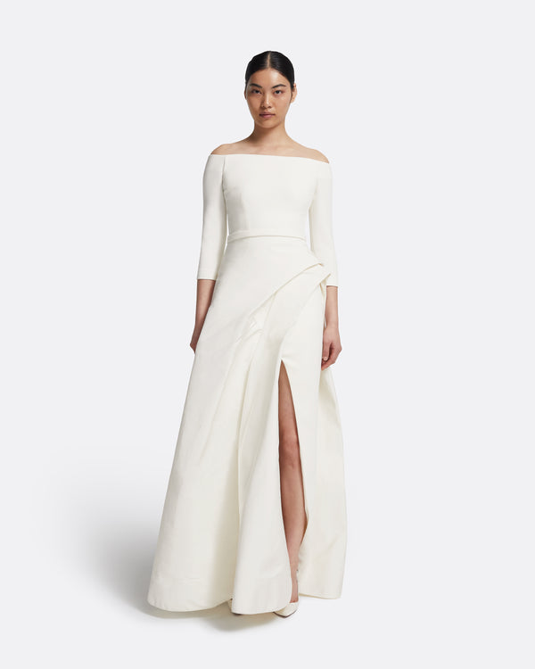 safiyaa Nila Long Dress in Ivory